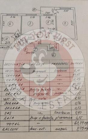 Margeanului | 3 camere | Decomandat | 67mp | B12279